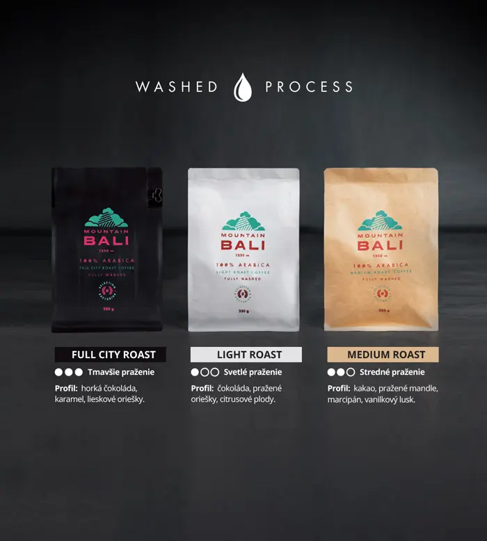 mountainbali prírodná premývaná káva Arabica